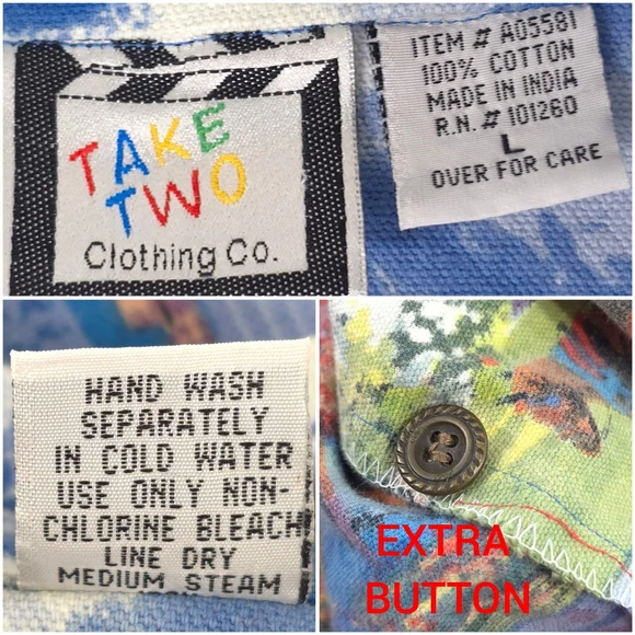 TAKE TWO Colorful Cityscape Denim Jacket WOMENS SIZE LARGE W/POCKETS 100% COTTON - Picture 3 of 16